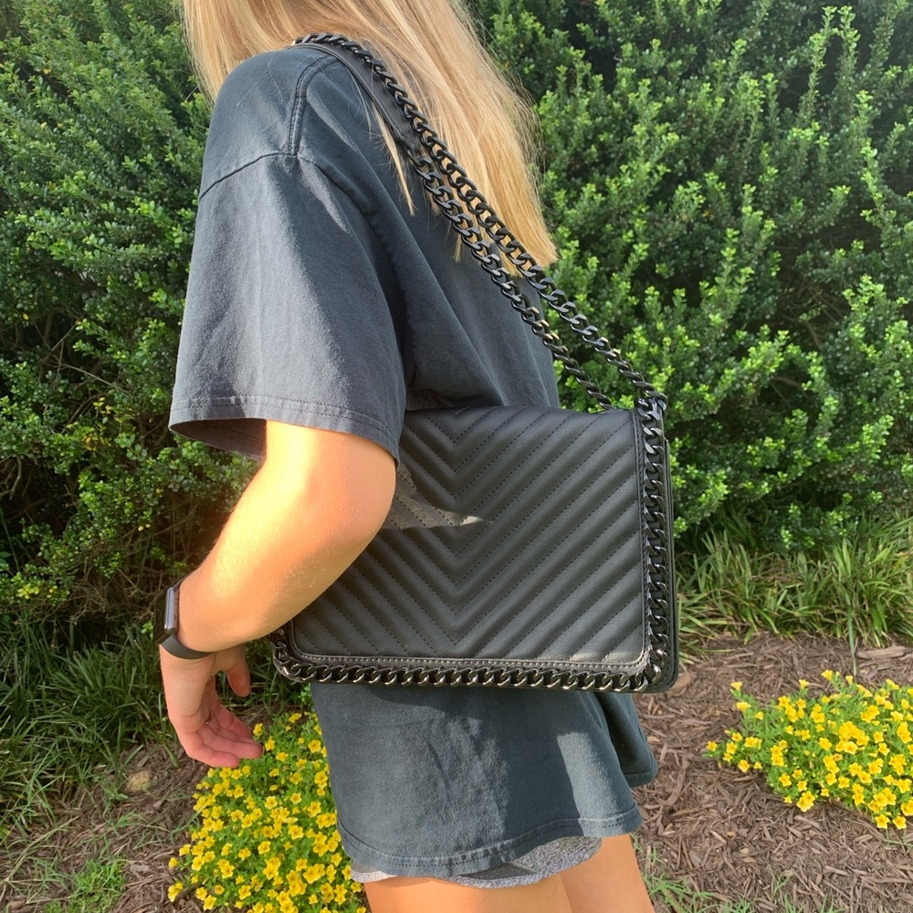 Black chain purse